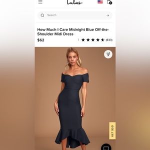 Lulus navy dress size small